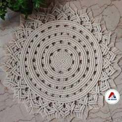 Thảm macrame, thảm trải sàn đan thủ công handmade, 100% sợi cotton MT1