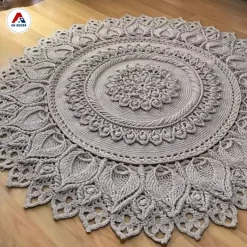 thảm trải sàn đan móc macrame